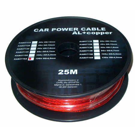 Cablu putere cu-al 10ga (5.5mm/5.22mm2) 25m r