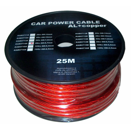 Cablu putere cu-al 8ga (6.7mm/8.31mm2) 25m ro
