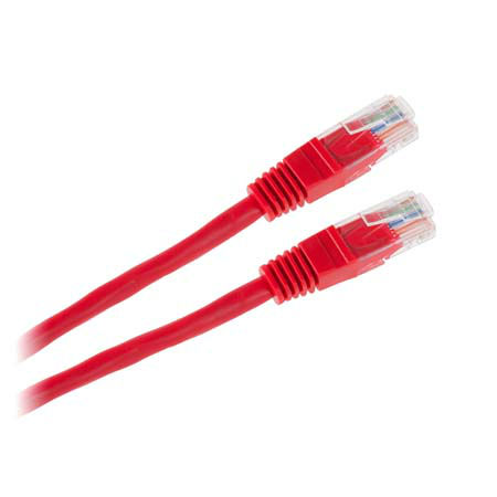 Cablu utp patch cord, cat.5e, cca rosu 0.5m