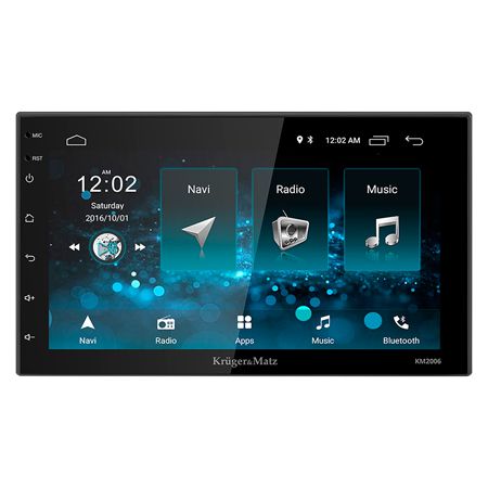Player auto 2 din android 8.1, conectivitate bluetooth, sd card, port usb, design modern, negru