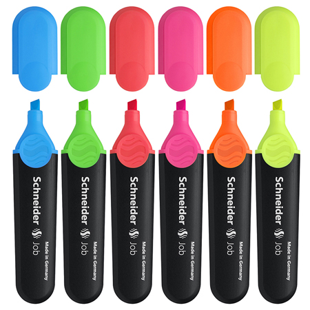 Pensule evidențiere colorate schneider pentru birou, set 6