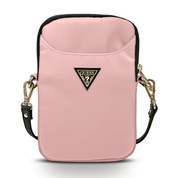 Guess bag profesional gupbntmllp pink nylon triangle logo