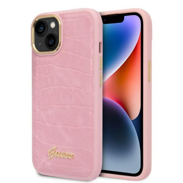 Guess croco pink hardcase - elegant and protective iphone 14 case