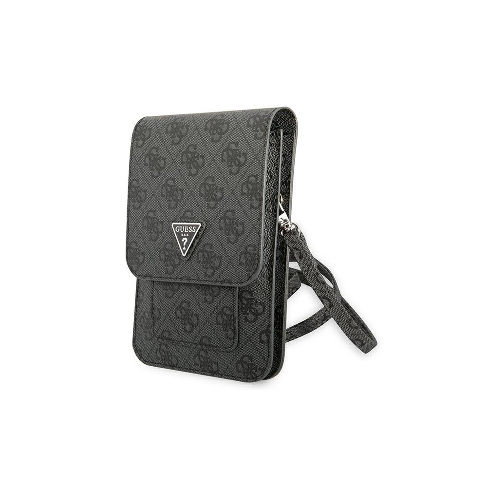 Guess guwbp4tmgr black saffiano triangle wallet 4g