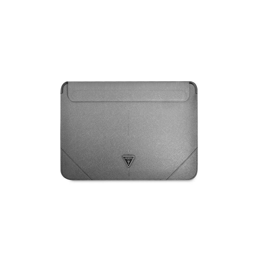 Husa guess saffiano triunghiulara argintie pentru laptop/tableta 16