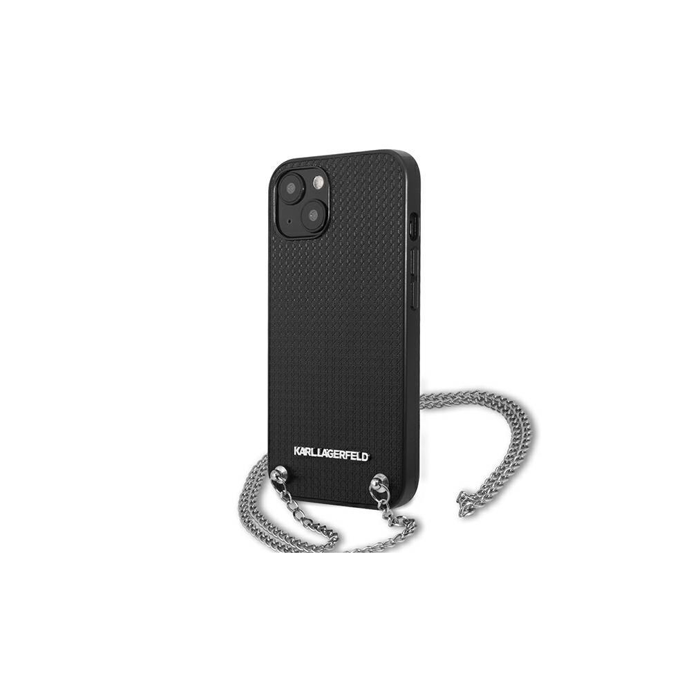Karl Lagerfeld Profesional Case For Iphone 13 Mini Klhcp13spmk Black Hard Case Chain Logo