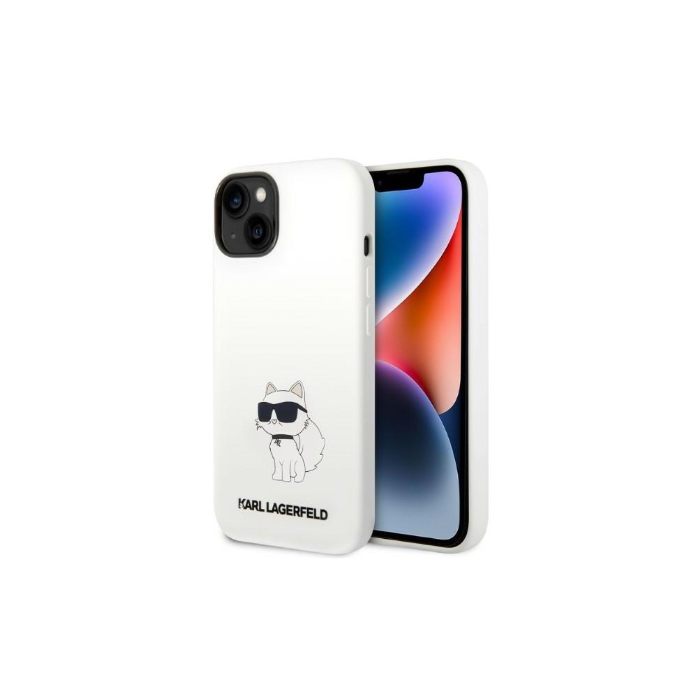 [Reformulare titlu] Carcasa Karl Lagerfeld iPhone 14 Pro Max Silicona Albă MagSafe