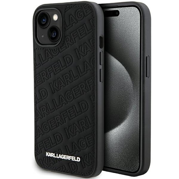 Husa telefon karl lagerfeld iphone 15 plus negru, model hc quilted