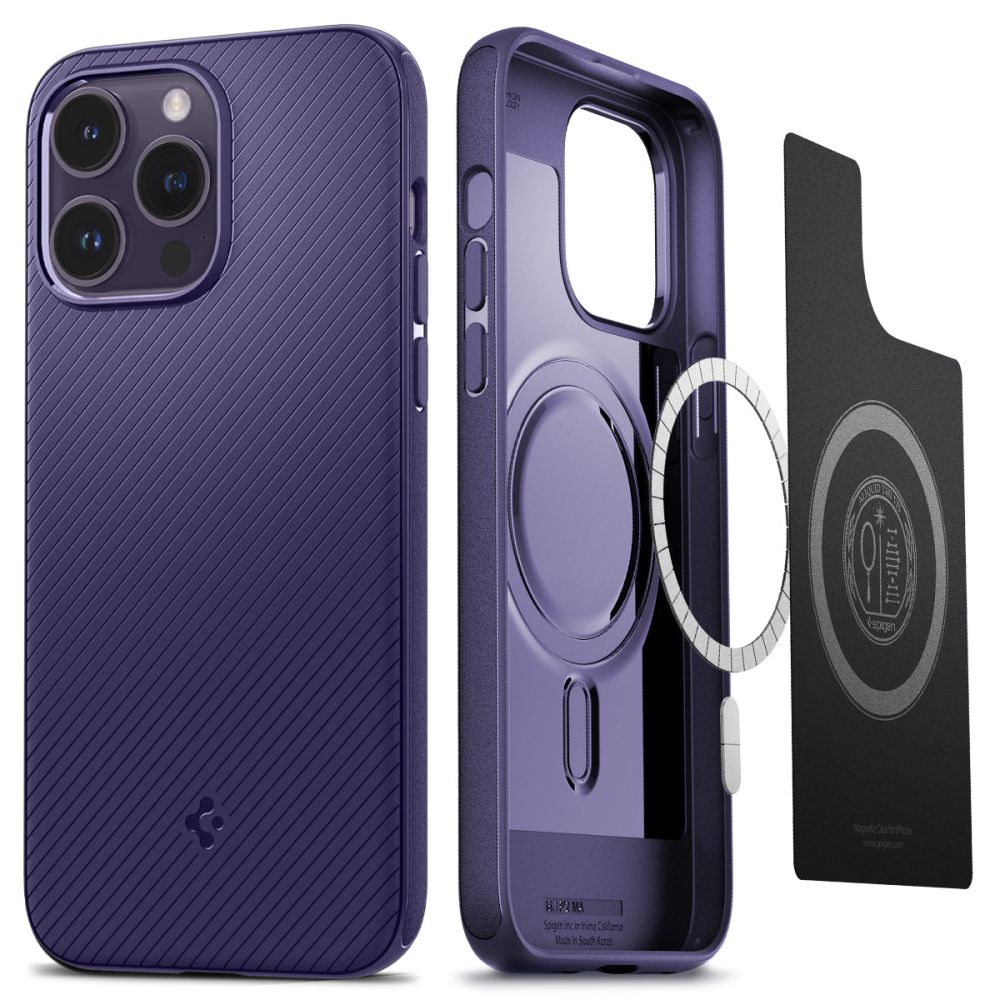 Husa spigen mag armor pentru iphone 14 pro max, violet
