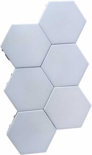 Corp led hexagonal crystal, magnetic, 4000k, set 6 bucati, cu adaptor, alb